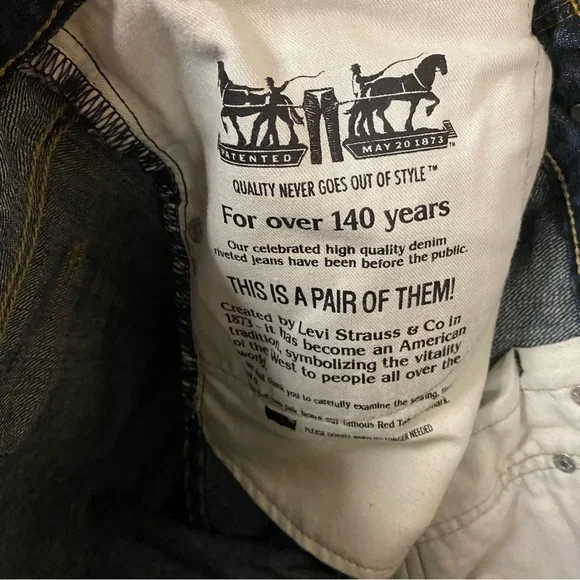 Levi’s 527 Men’s 36x32 Dark Blue Denim Bootcut Jeans - Picture 5 of 5